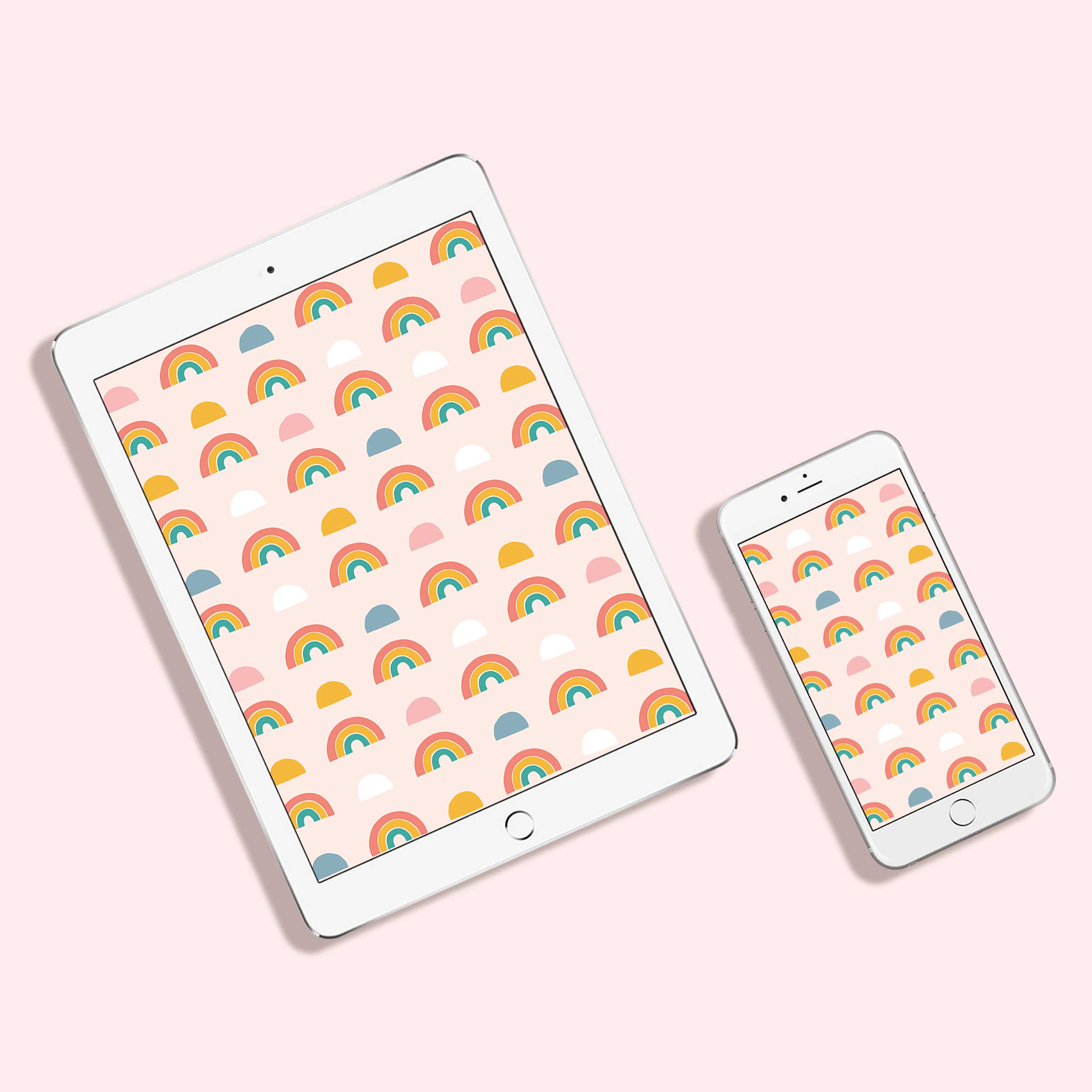 Rainbow pattern wallpaper - free download for desktop, tablet and phone