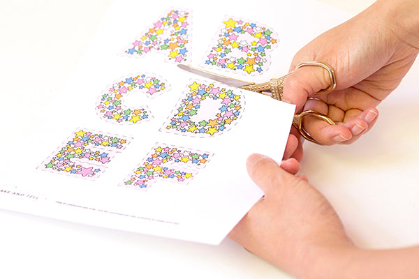 Printable rainbow letter paper – makeandtell