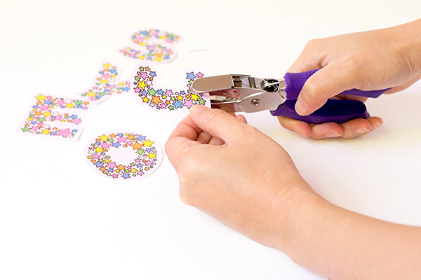 Printable rainbow star letters for garlands, gifts and parties