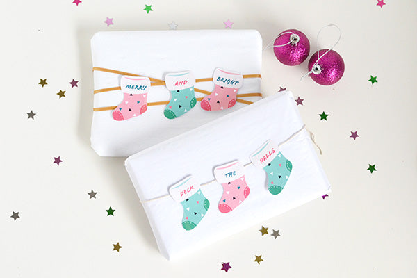 Printable stocking gift tags