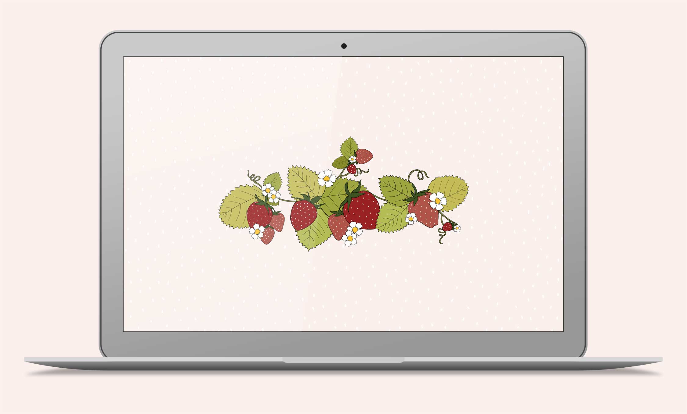 Strawberry patch wallpaper - free download for desktop, iPad and iPhone