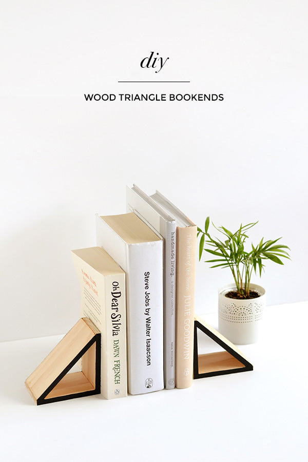 Wood triangle bookends