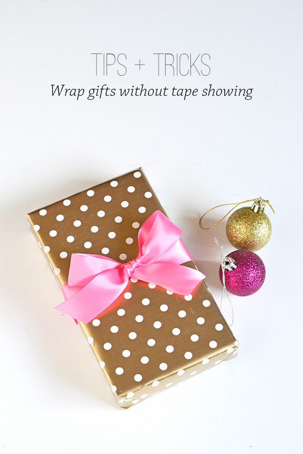 A trick to wrap gifts without tape showing – makeandtell