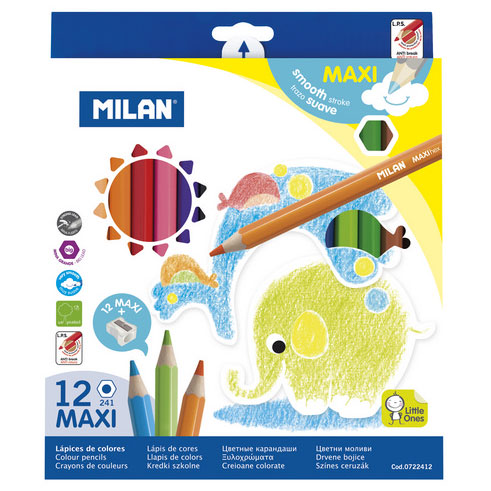 MAXI CRAYONS DE COULEUR Couleurs fluos