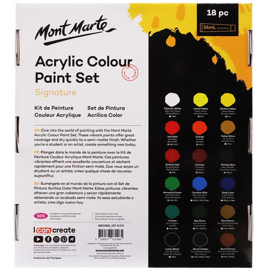 Mont Marte Two Seasons Watercolor Paint Sets 18pc x 12ml