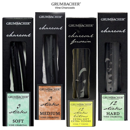 Cretacolor 12 Compressed Charcoal Sticks (Medium)