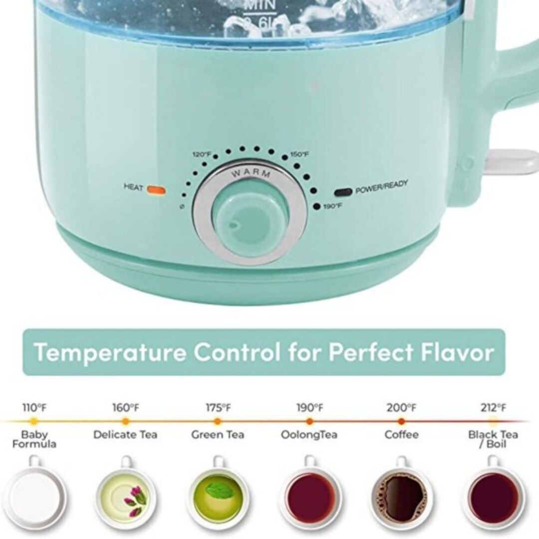 1.2L Adjustable Temperature Electric Glass Kettle