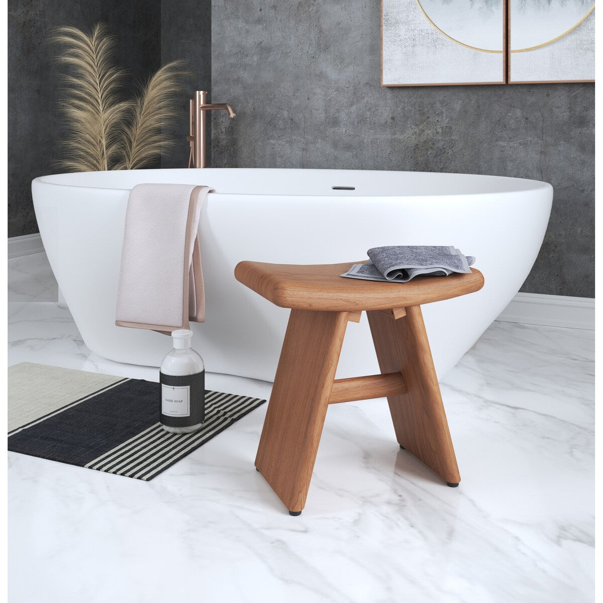 18" Asia-Bjön Teak Shower Bench - Image 7