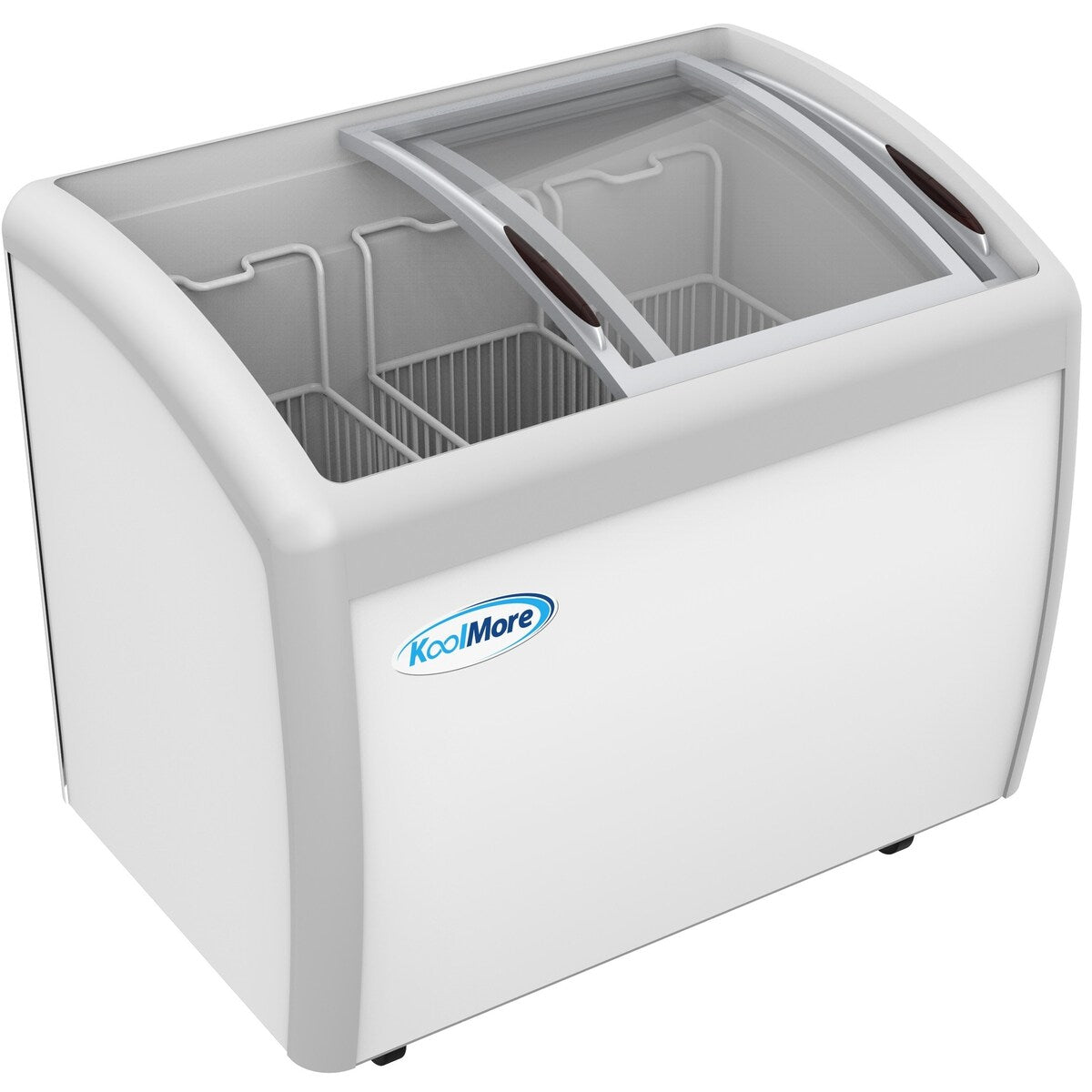9 cu. Ft. Manual Defrost Commercial Glass Top Display Chest Freezer