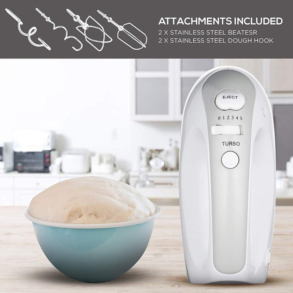 J-Jati Cake Beater Hand Mixer Electric 5 Speed Powerful Handheld Mixer Food, with Turbo and Easy Eject Button,