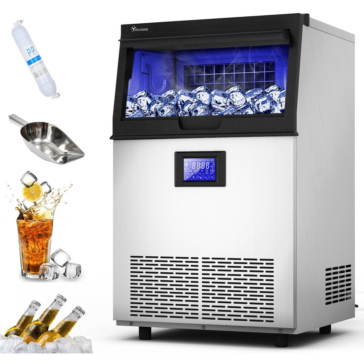 Moasis Steel Commerical Ice Maker