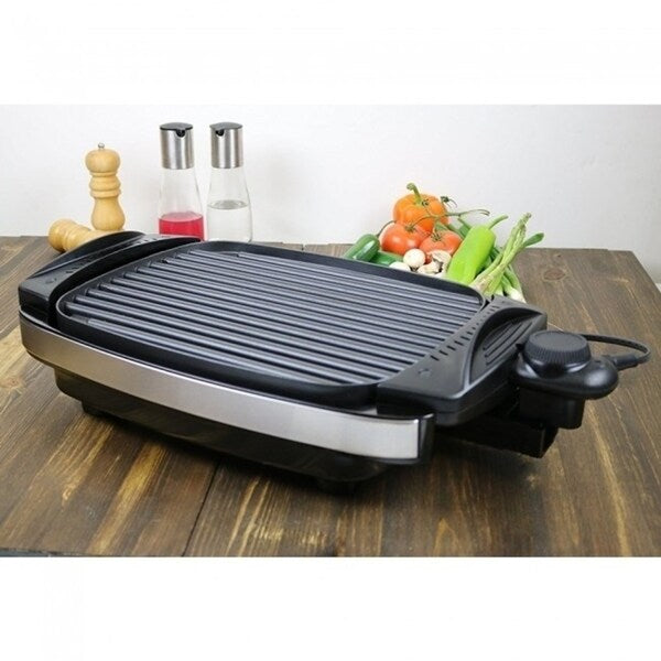 Ovente 2 in 1 Electric Grill and Griddle, Black (GR3002B)