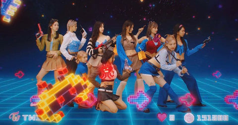 K-pop girl group Twice from "Talk That Talk" music video. 