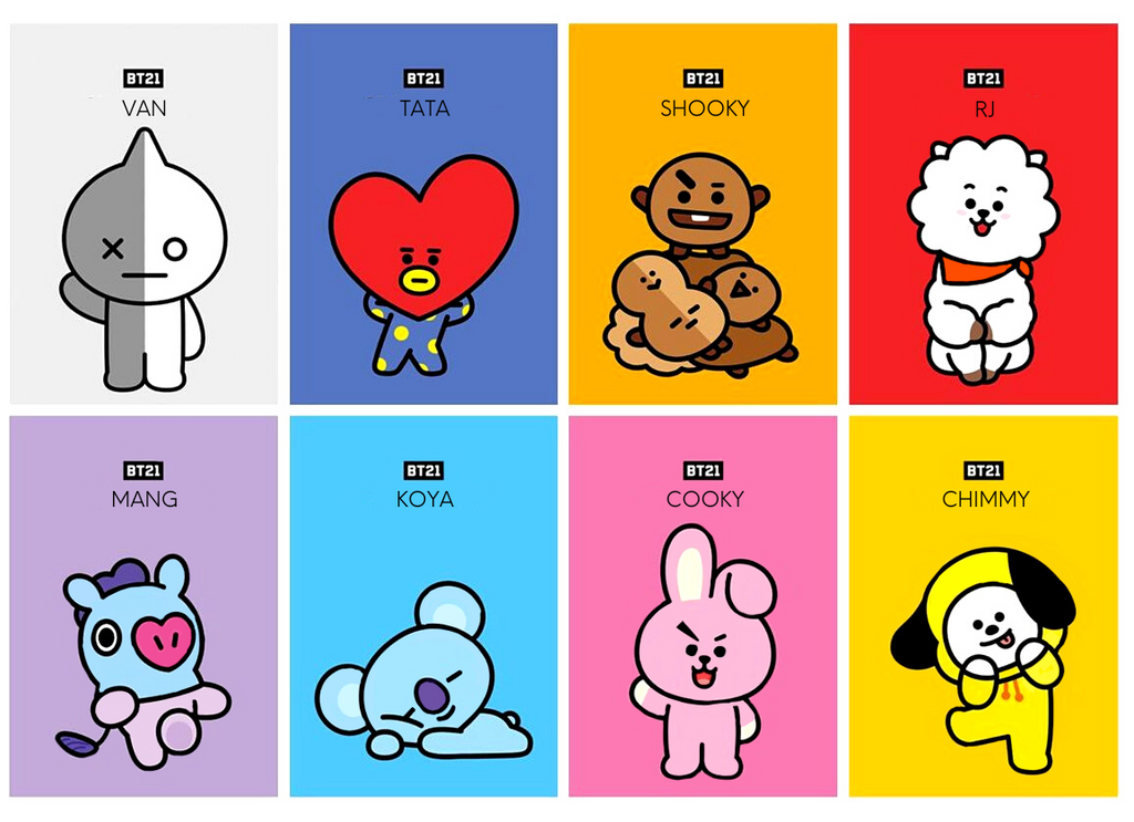 BT21 CHARACTERS name