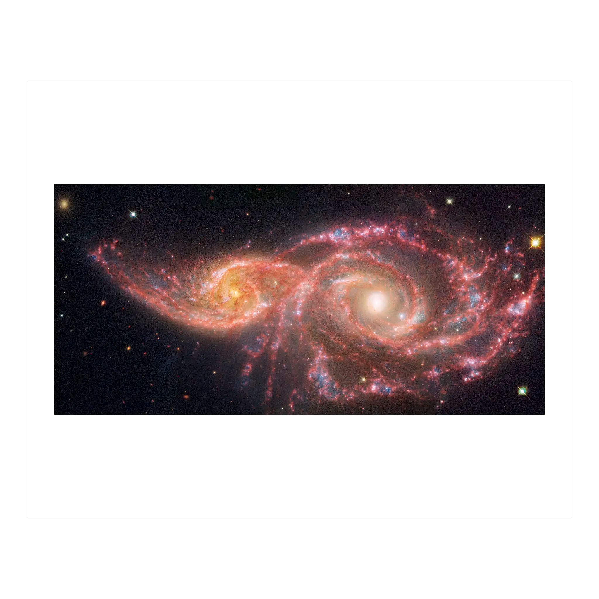Galaxies IC 2163 and NGC 2207 (Webb & Hubble composite)