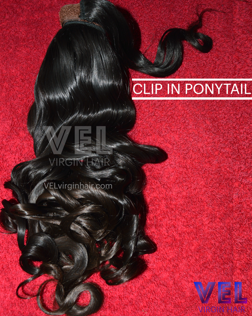 Clip in ponytail hair extensions, clip on ponytail hair extensions real human hair ponytails