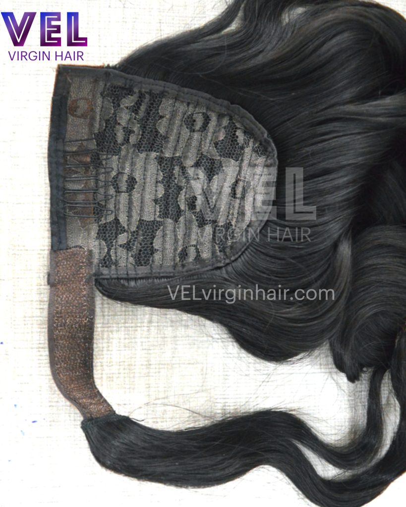 Clip en queue de cheval - Vraie queue de cheval Extension de cheveux-Raw Virgin Human Hair