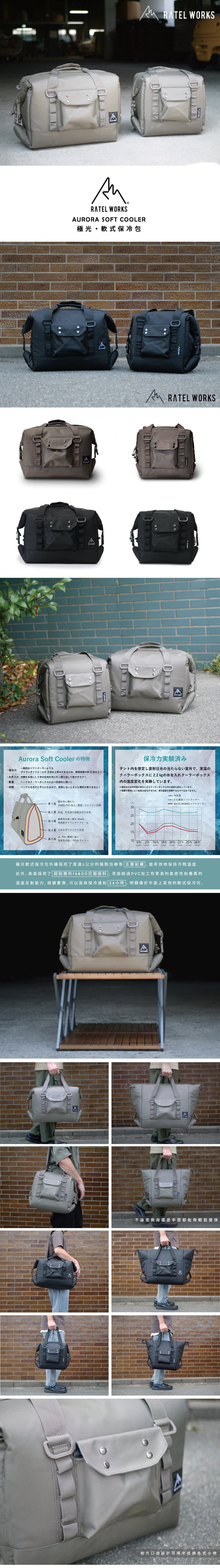 日本RATEL WORKS • 極光保冷包 AURORA SOFT COOLER 保冷袋 裝備袋