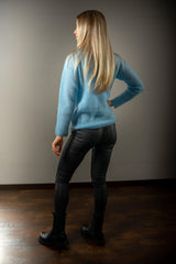 Light blue oversized mohair sweater