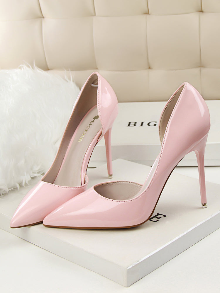 Dropshipping high heel stiletto d'orsay pumps fashion daily wear dress shoes pointed toes pumps 