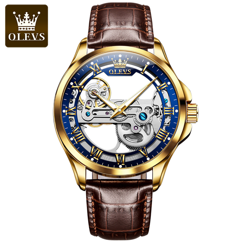 OLEVS 6661 custom logo fashion waterproof digital online mens wrist bands luxury tourbillon  automat