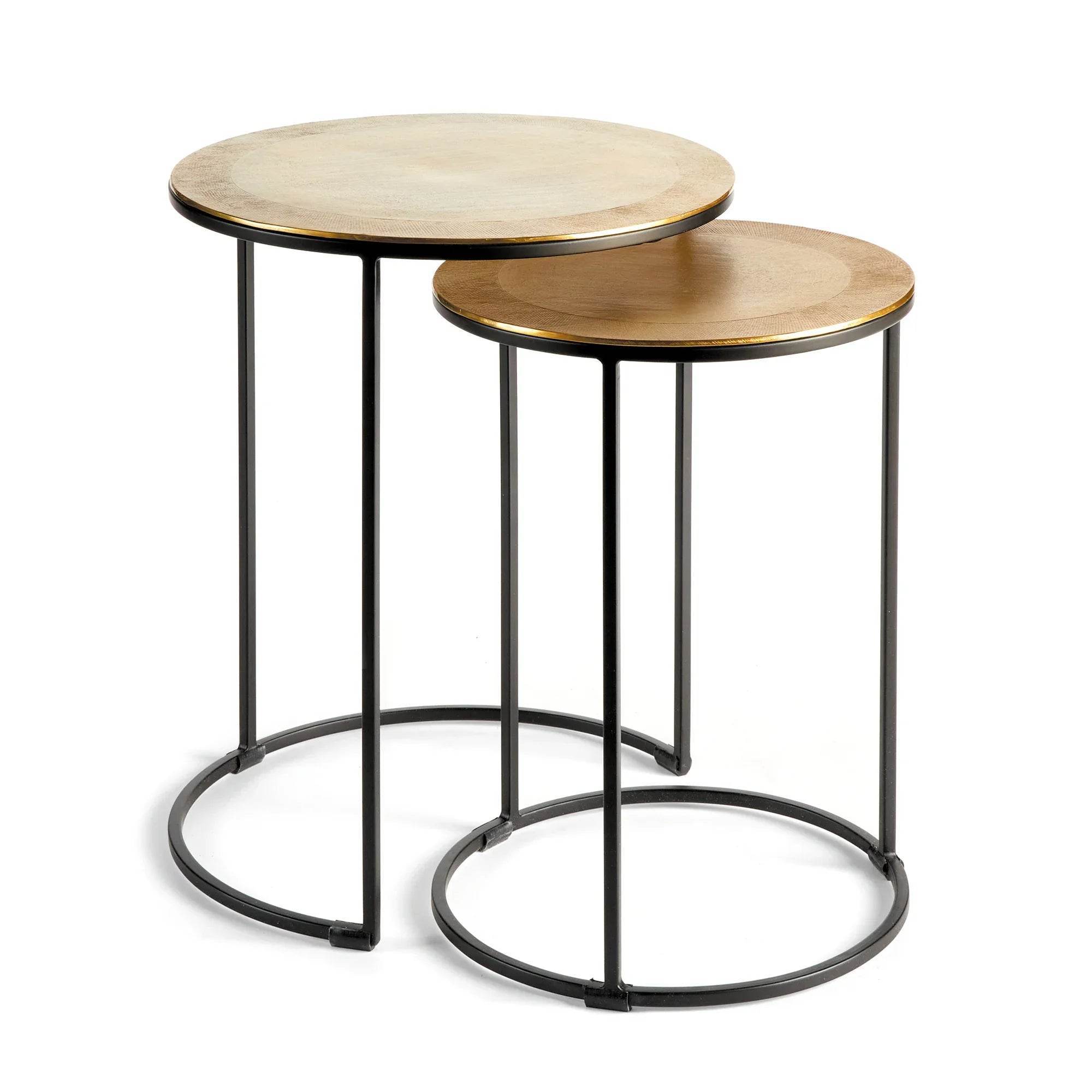 Nesting Side Tables - Bronze Finish, Urban Organic Set of 2