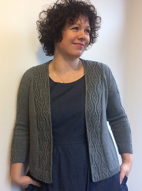 Dore Cardigan knit in The Fibre Co. Luma by Sarah Hatton