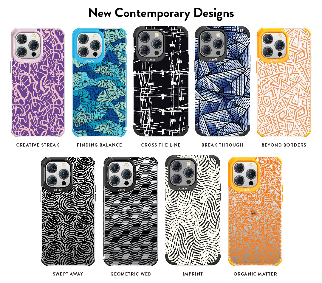 New Contemporary Collection Designs - 9 New Abstract + Contemporary Art Designs On Eco-Friendly Phone Cases