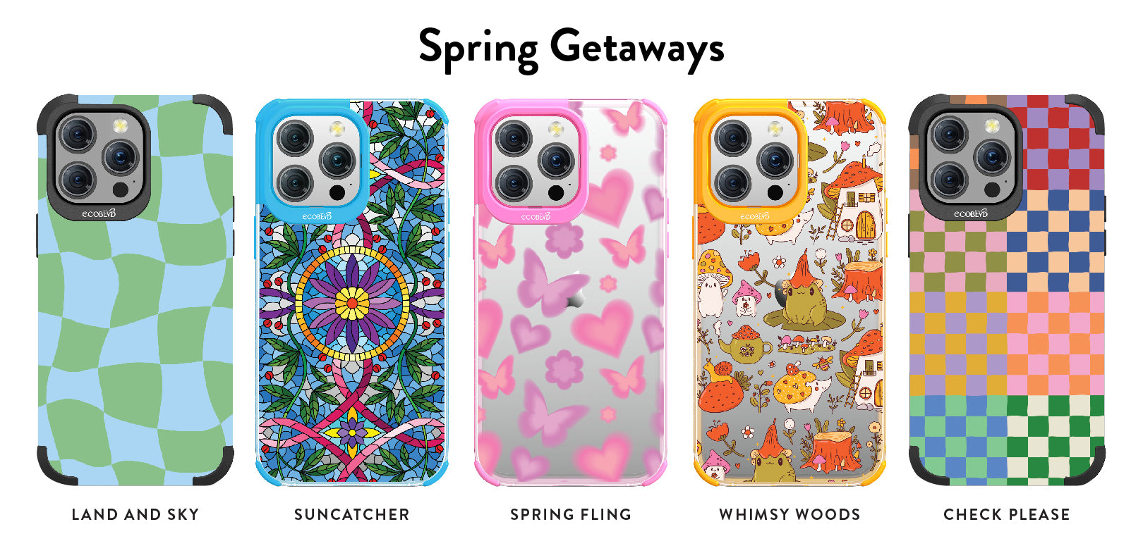 Spring Getaways - Spring Break Oriented Phone Case Designs On Eco-Friendly Phone Cases