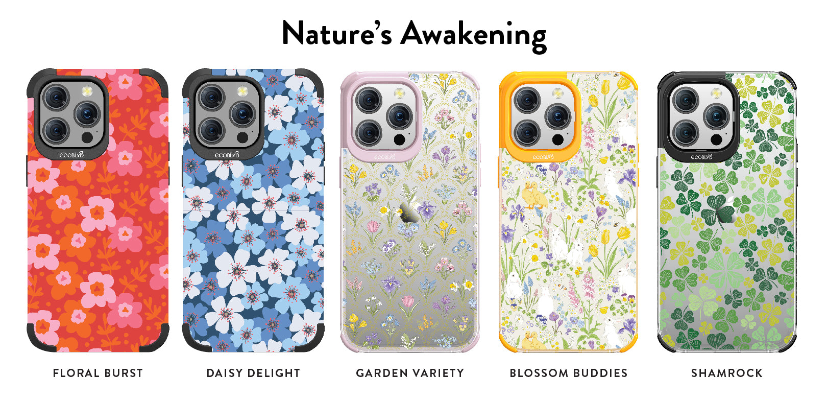 Nature's Awakening - Blooming Floral Designs On Eco-Friendly Phone Cases