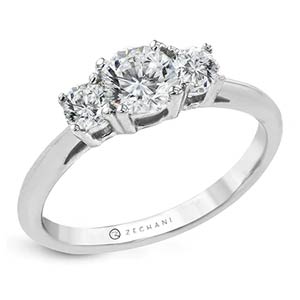 three stone engagement rings