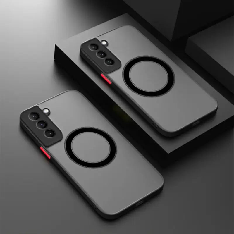 Luxury Matte Magnetic Wireless Charging Phone Case for Samsung S23 S22 S21 FE Ultra Note10 S10 S9