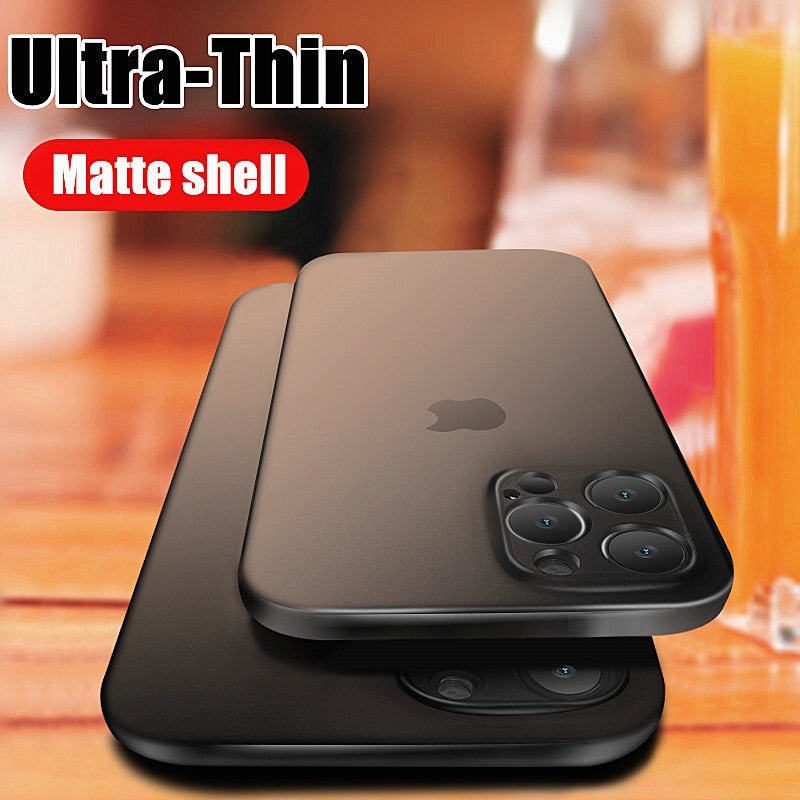Shockproof Ultra Thin 0.2mm Matte Case For iPhone
