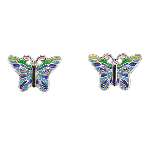 14k Textured and Polished Butterfly Post Earrings LE2638 | S.E. Needham  Jewelers | Logan, UT