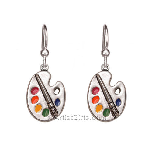 Creative Cute Art Paint Palette Earrings – Ishka