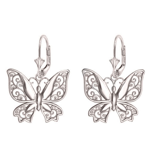 Freedom Butterfly Wing Earrings in Sterling Silver | Jewelry Evolution8