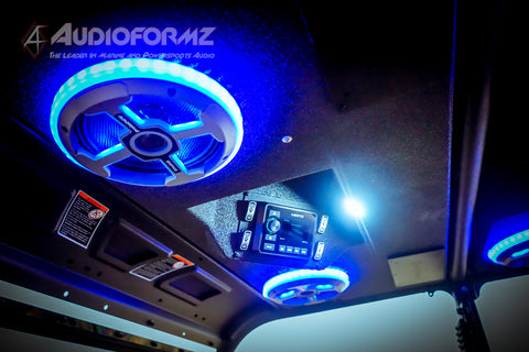 Close up of Audioformz Stereo Roof for CF Moto UForce 1000 XL