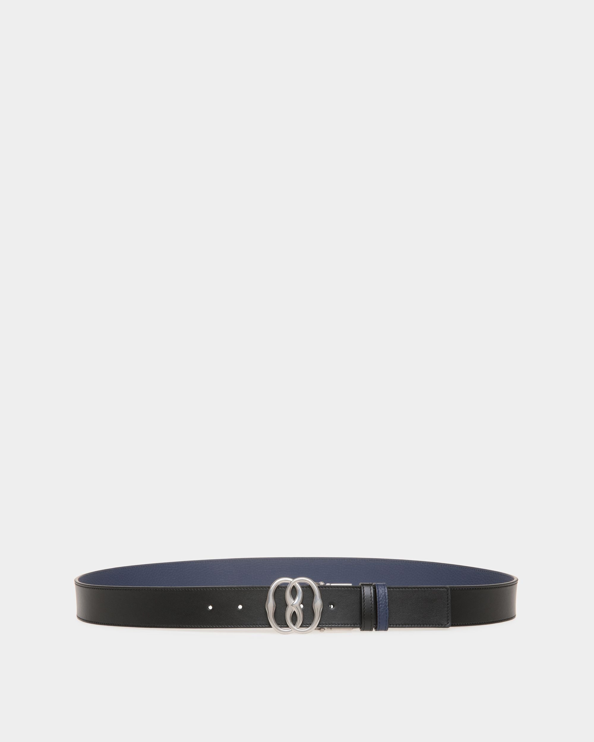 Men's Bally Iconic 35mm Belt In Black Leather | Bally | Still Life Front