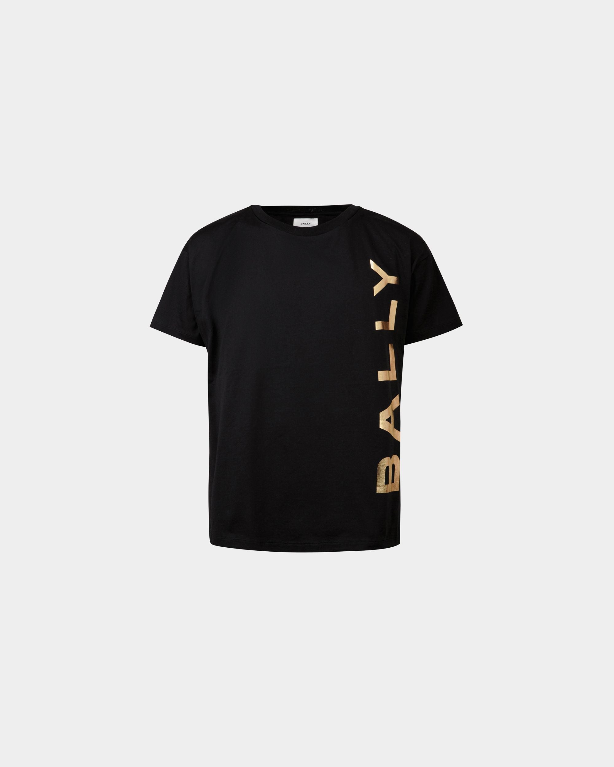 Men's T-Shirt in Black Cotton | Bally | Still Life Front