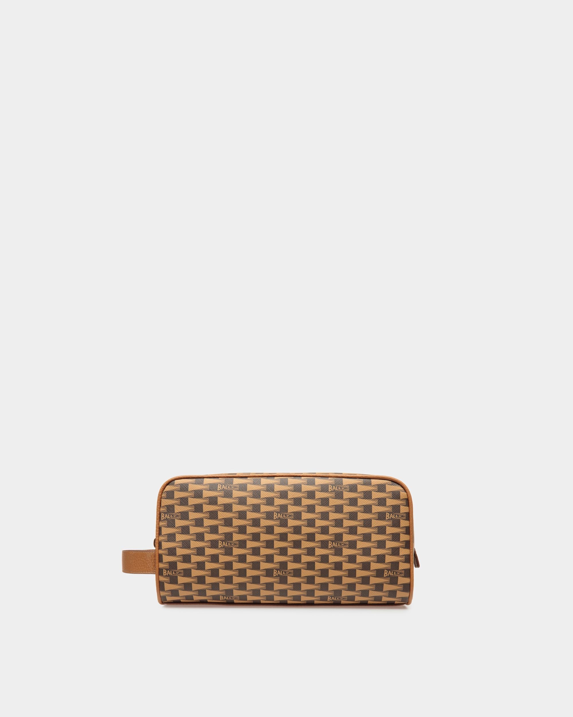 Men's Pennant Toiletry Bag In Desert TPU | Bally | Still Life Front