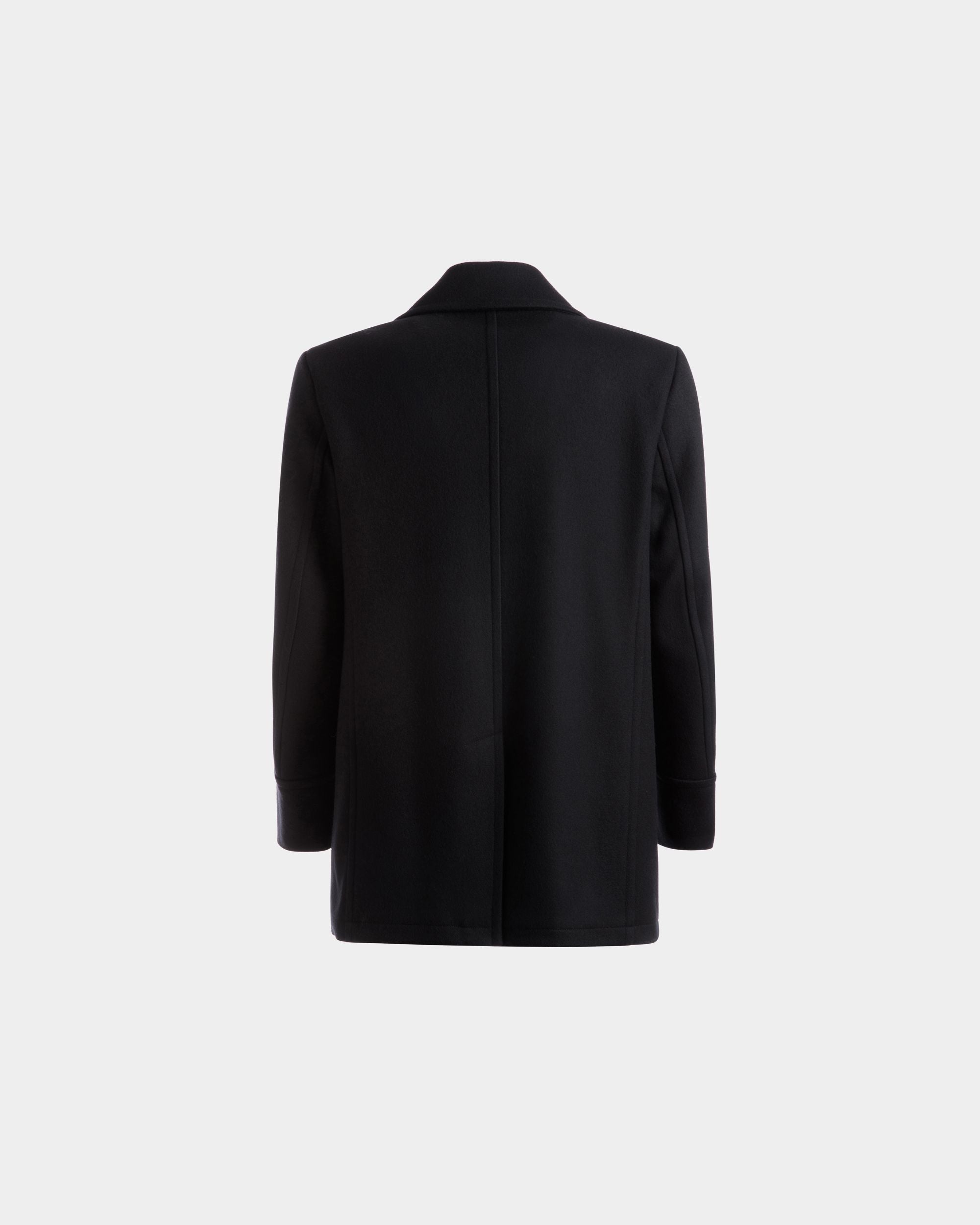 Zweireihiger Mantel | Jacken und Mäntel für Herren | Marineblaues Wollgemisch | Bally | Still Life Rückseite