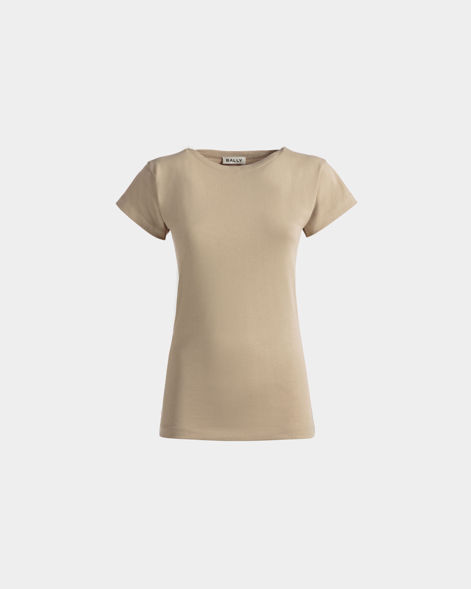 T-Shirt für Damen aus beiger Baumwolle | Bally | Still Life Vorderseite