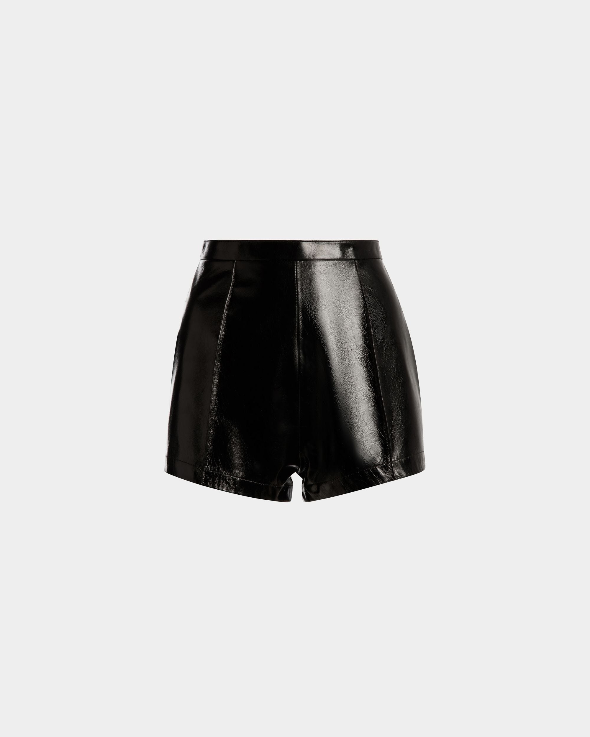 Damenshorts aus schwarzem Leder | Bally | Still Life Vorderseite