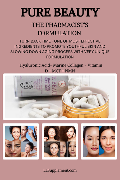 Health and beauty supplement for glowing skin anti aging for men and women www.LLSupplement.com