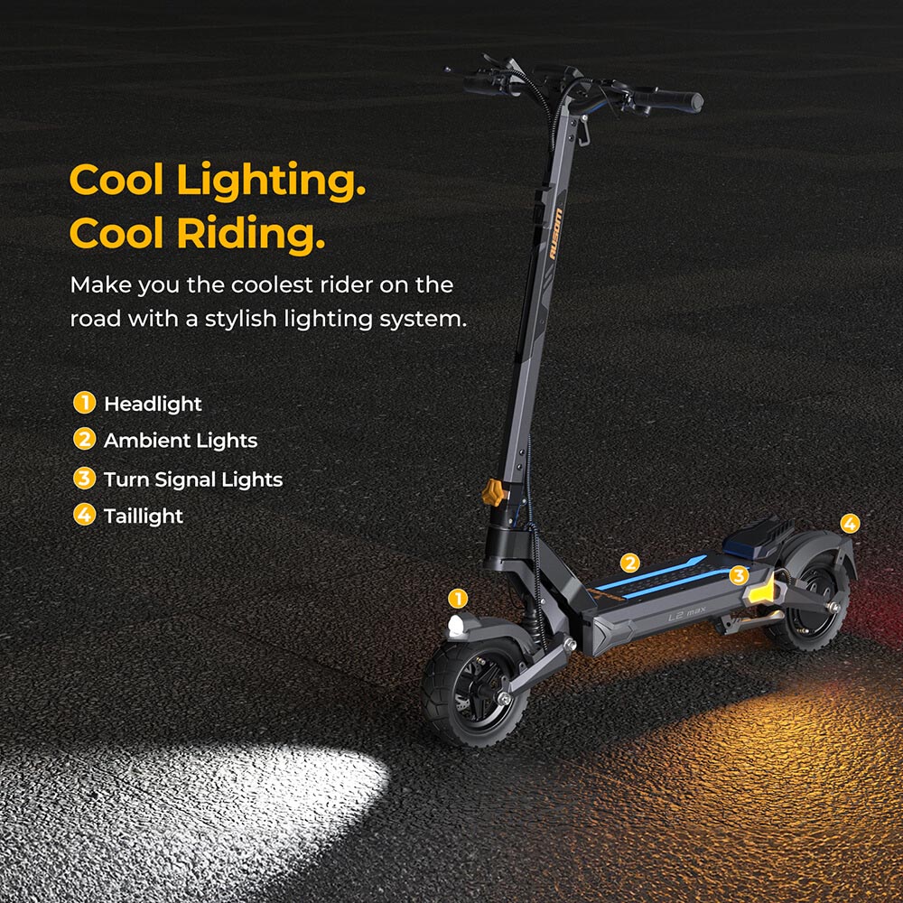 ausom l2 max electric scooter light system