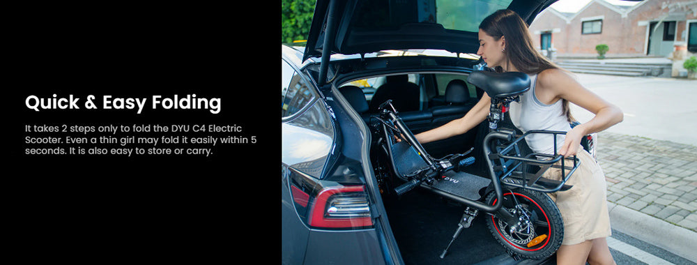 DYU C4 electric scooter folding design