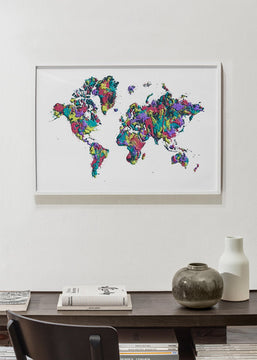 Quadri di grandi dimensioni – Taggato world map – Artesta
