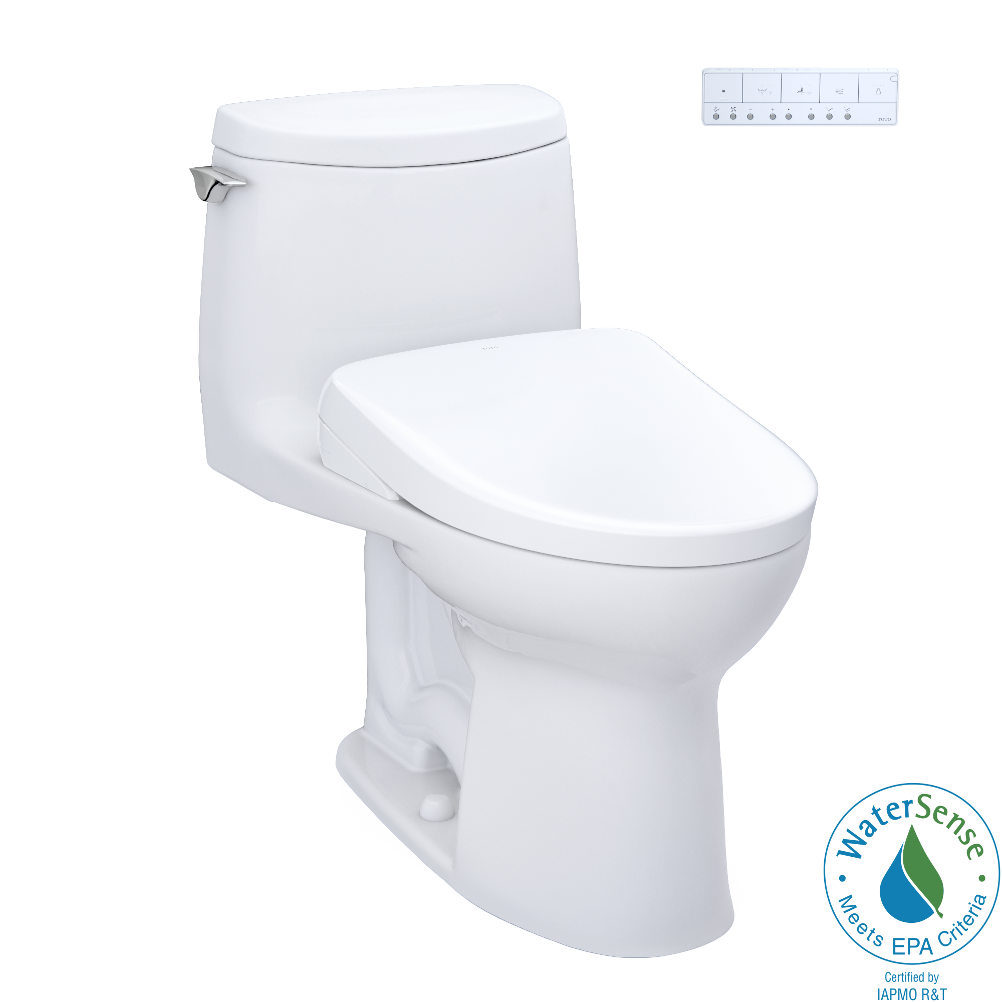 Toto Washlet+ Ultramax II 1G One Piece Elongated 1.0 GPF Toilet with Auto Flush Washlet+ S7 Contemporary Bidet Seat