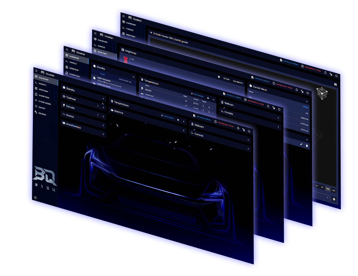 Hurakan Mainsail Operation interface BIQU 3D Printing