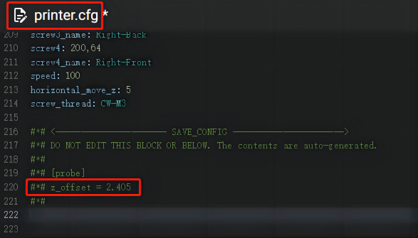 Klipper firmware setting for MicroProbe BIQU 3D Printing